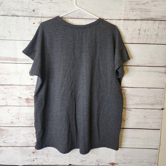 The North Face Dark Gray Short Sleeve Sweatshirt Kangaroo Pocket..size XL - Picture 2 of 10